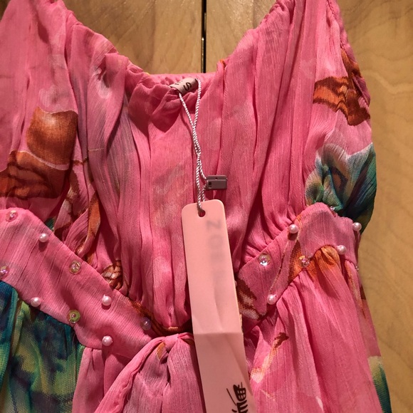 NWT Tank Top Floral Pink Dress, with Tags - Picture 3 of 6